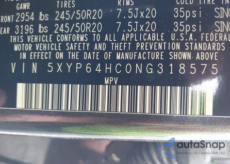 2022 Kia Telluride S from USA, damaged, VIN 5XYP64HC0NG318575